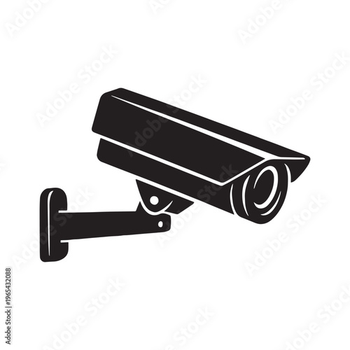 CCTV Camera Icon Black Security Surveillance Camera Symbol Vector