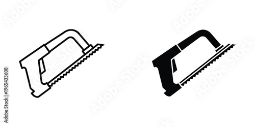 Comparison of two different types of hand saws with distinct blade designs