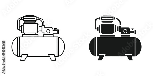 Comparison of an air compressor with and without paint filling