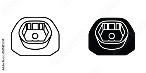 Comparison of two different power adapter plug types shown in black and white contrast