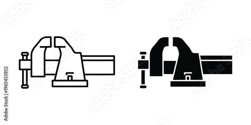 Comparison of a standard vise and a swivel base vise with different jaw orientations