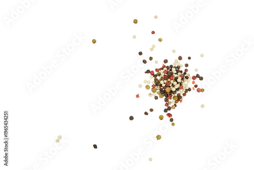 colorful pepper corns isolated on white or transparent png