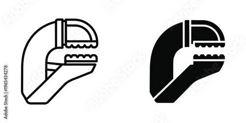 Comparison of open and closed cross-sectional views of a timing belt pulley system