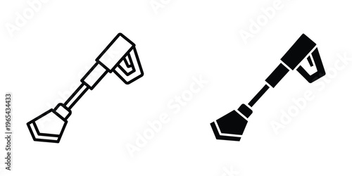 Comparison of a white and black pair of scissors or shears with different handle designs