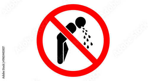 A sign prohibits spraying water on a person in a public area.