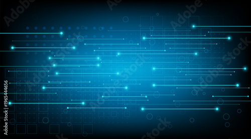 Straight lines of digital information transmission. Connection methods for transmitting digital information on a blue background. Sketch for use in creative work.