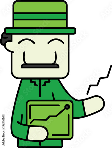 Sales Strategy Brainstorm: Man with Growth Chart