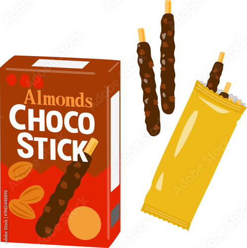 箱入りのチョコレートプレッツェル