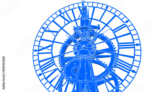 clock graphic symbol 3d illustration	
