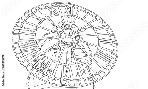 clock graphic symbol 3d illustration	

