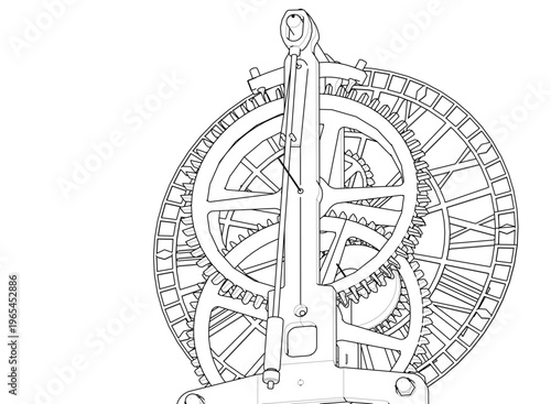 clock graphic symbol 3d illustration	
