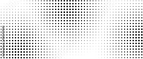 Abstract Black and White Halftone Dot Pattern Background, Modern Minimalist Vector Texture Backdrop with Gradient Pointillism Effect for Web Design, Print, and Creative Posters