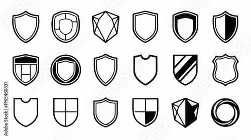 Shield Icons A Diverse Collection of Security and Protection Symbols
