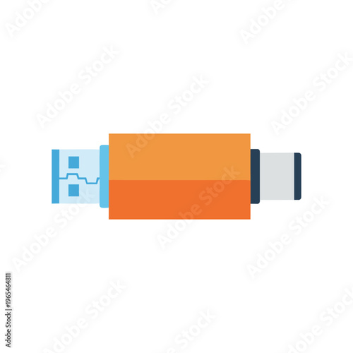 usb flash drive vector illustration, flat design
