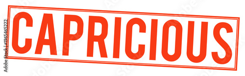 Fotografie Large red capricious stamp text on transparent background