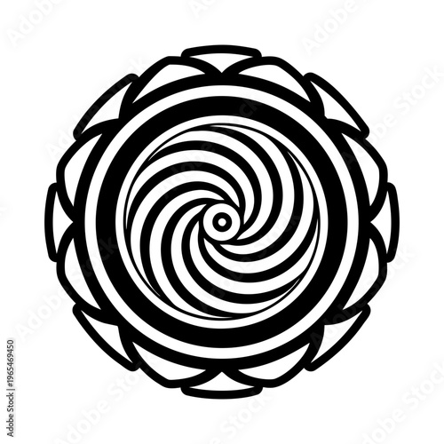 Vortex symbol icon in glyph style