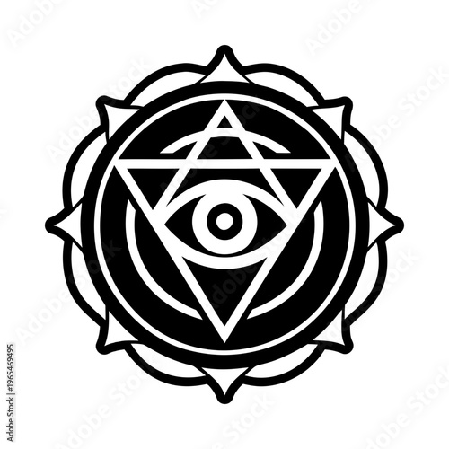 Third eye icon in filled style