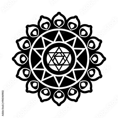 Soul star icon in glyph style