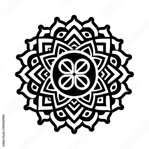 Chakra tattoo symbol icon in solid style