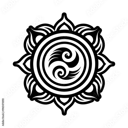 A filled style icon of wave symbol