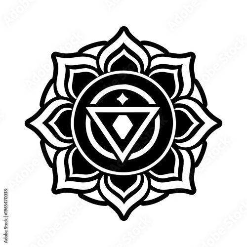 Manipur tattoo symbol icon in solid style