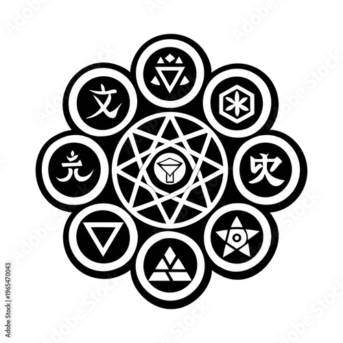 Chakra circle icon in filled style