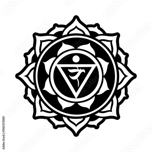 A filled style icon of affirmation tattoo symbol