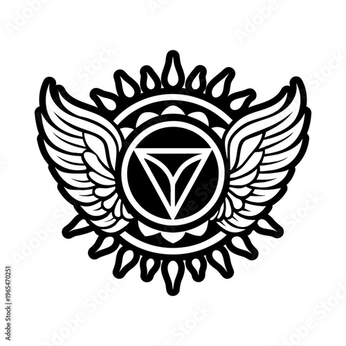 Angel wings icon in glyph style