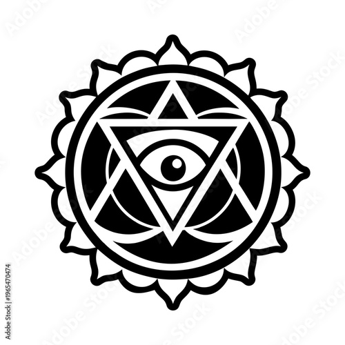 Providence eye symbol icon in glyph style