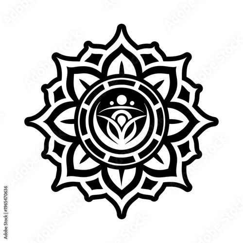 A glyph style icon of intuition chakra symbol