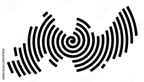 Symbol Map of the city Neckargemünd (Baden-Württemberg, Germany) showing the city with a black spiral line