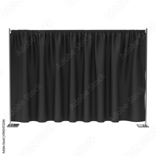 Black Curtain Backdrop Mockup
