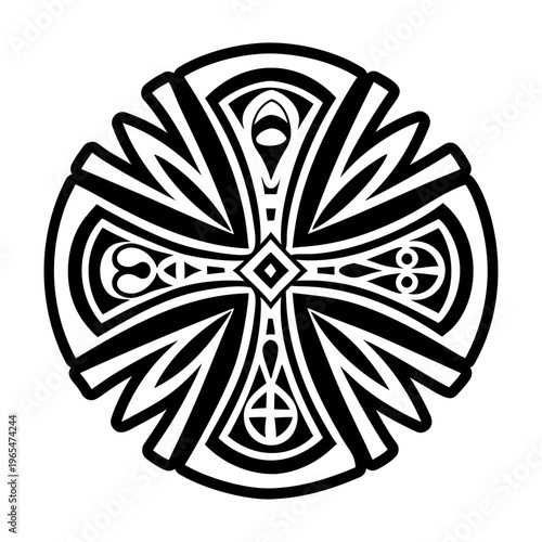 Celtic symbol icon designed in solid style