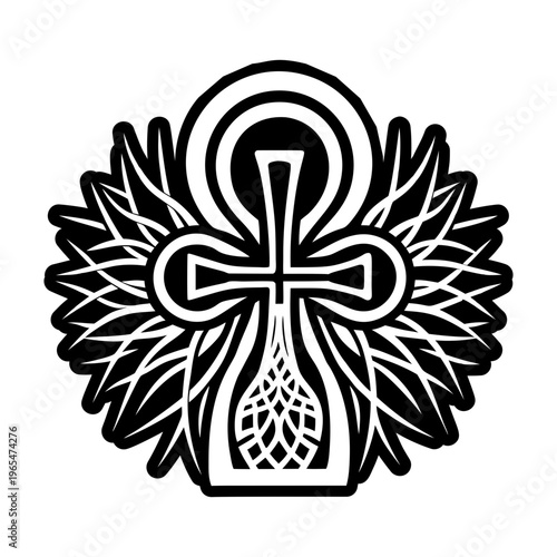 An icon of ankh tattoo in solid style