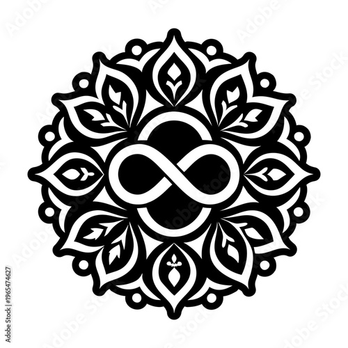 A solid icon of eternal tattoo