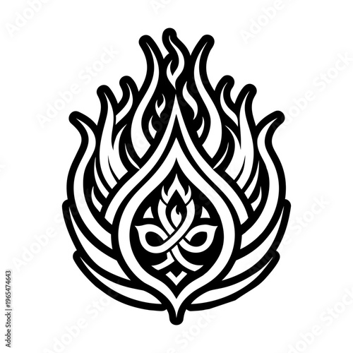 Everlasting flame icon designed in solid style