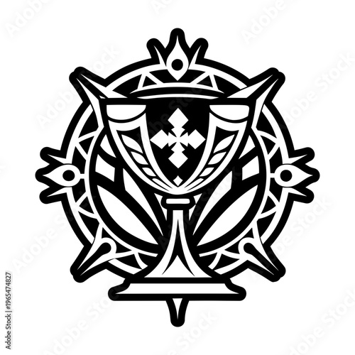 A solid icon of holy grail symbol