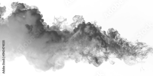 Smoke clouds with swirling edges, smooth flow and luminous highlights vector
