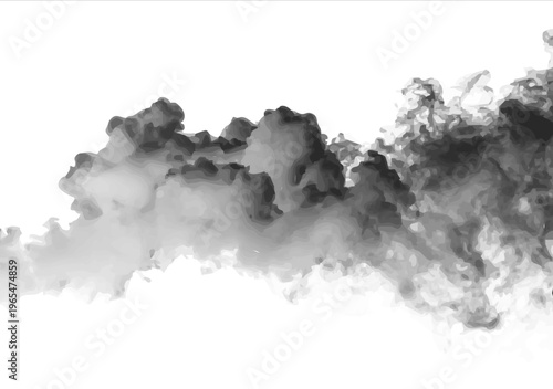 Wispy smoke trails with floating curls, smooth motion and subtle highlights vector