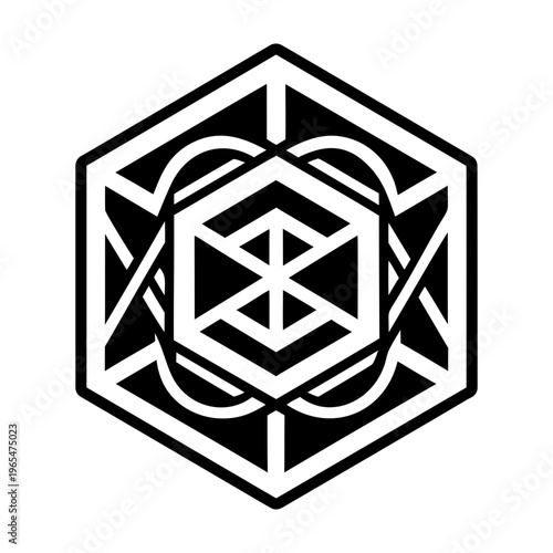 A solid icon of symmetry symbol