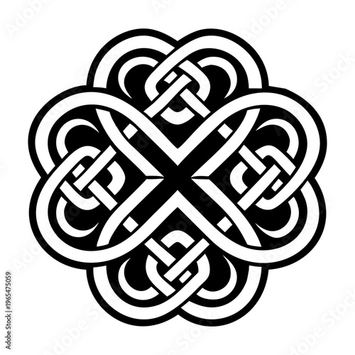 A glyph icon of infinity knotwork