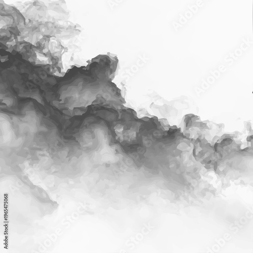 Wispy smoke trails with gentle curves, floating motion and soft gradients vector