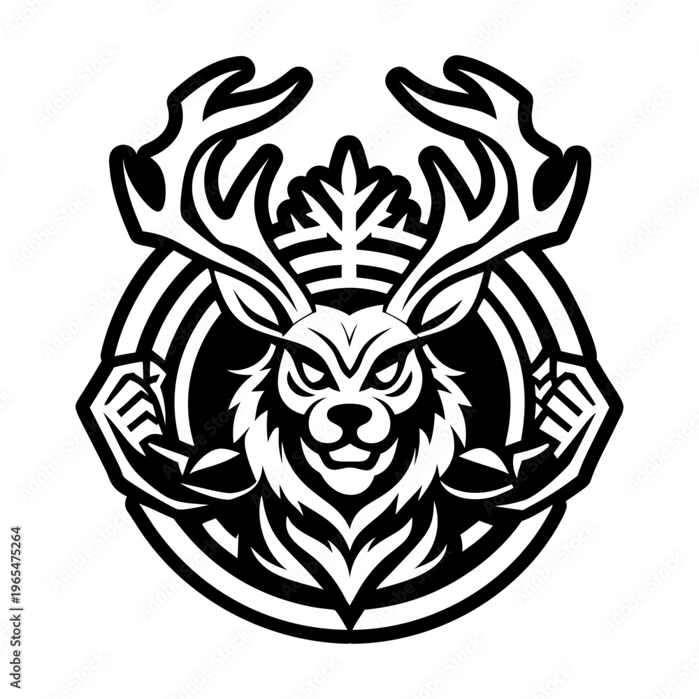 Obraz premium Jackalope icon designed in filled style