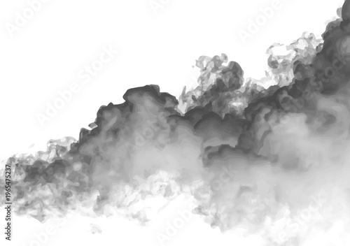 Quadro em tela Smoke with soft floating trails, swirling motion and airy textures vector