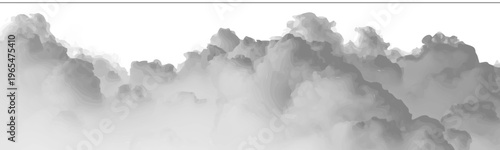 Bild auf Leinwand Dark swirling smoke with layered curls, smooth motion and dynamic flow vector