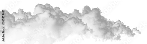 Smoke clouds with soft edges, flowing motion and fading trails vector