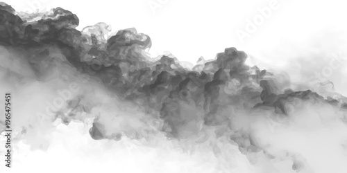 Photography Wispy gray smoke with flowing motion, soft curves and airy texture vector