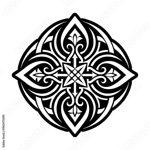 A filled style icon of symbolic tattoo