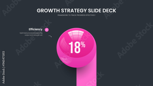 Educational Strategy 1 Option Graph Slideshow Template. Service Report One Step Chart Frame Design. Digital Solution Slide Layout Vector Illustration.