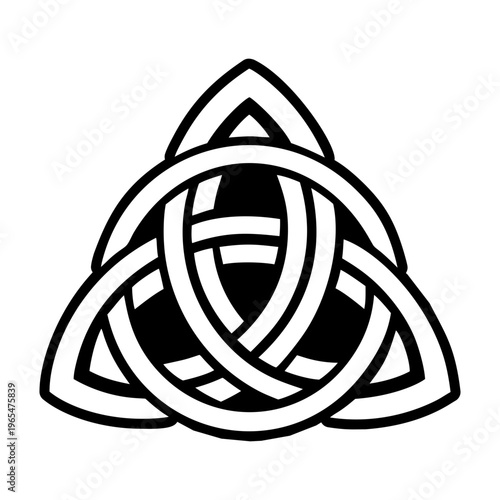 An icon of triquetral symbol in solid style